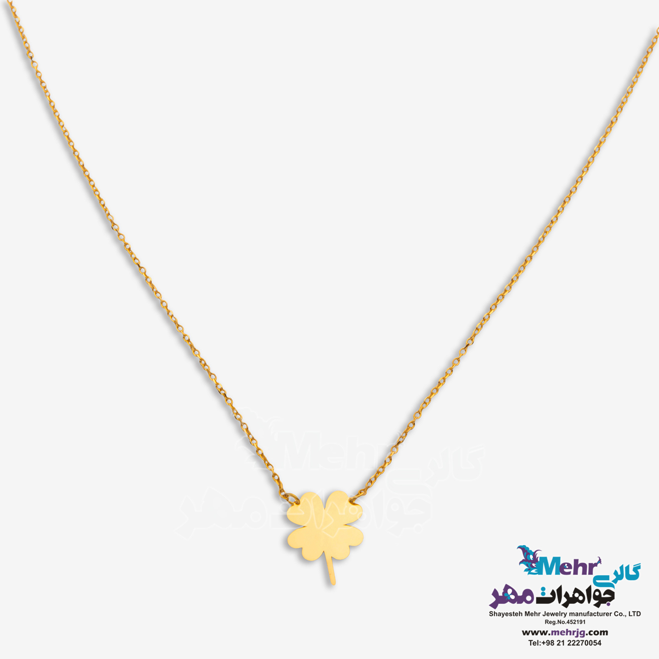 گردنبند طلا - طرح شبدر چهار پر