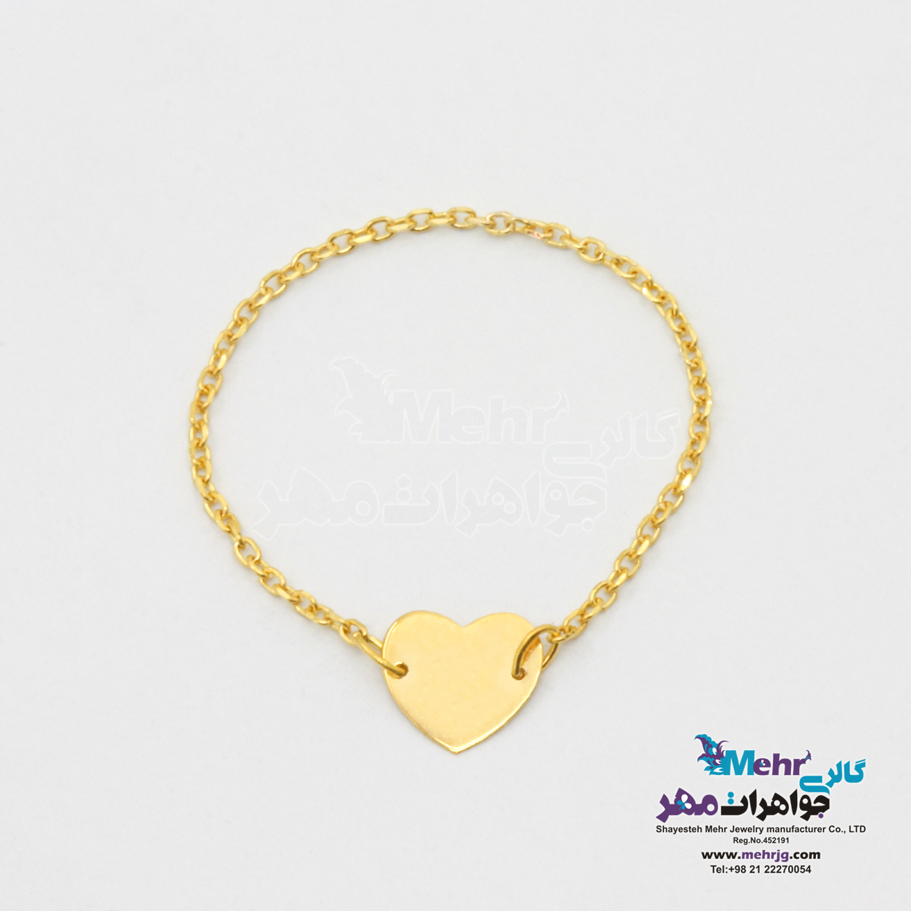 انگشتر طلا - طرح قلب