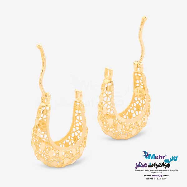 گوشواره طلا - طرح توری