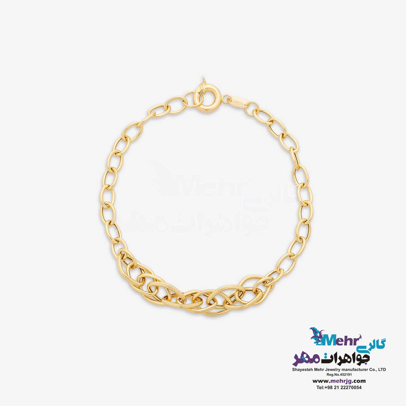 دستبند طلا - طرح حلقه های تو در تو