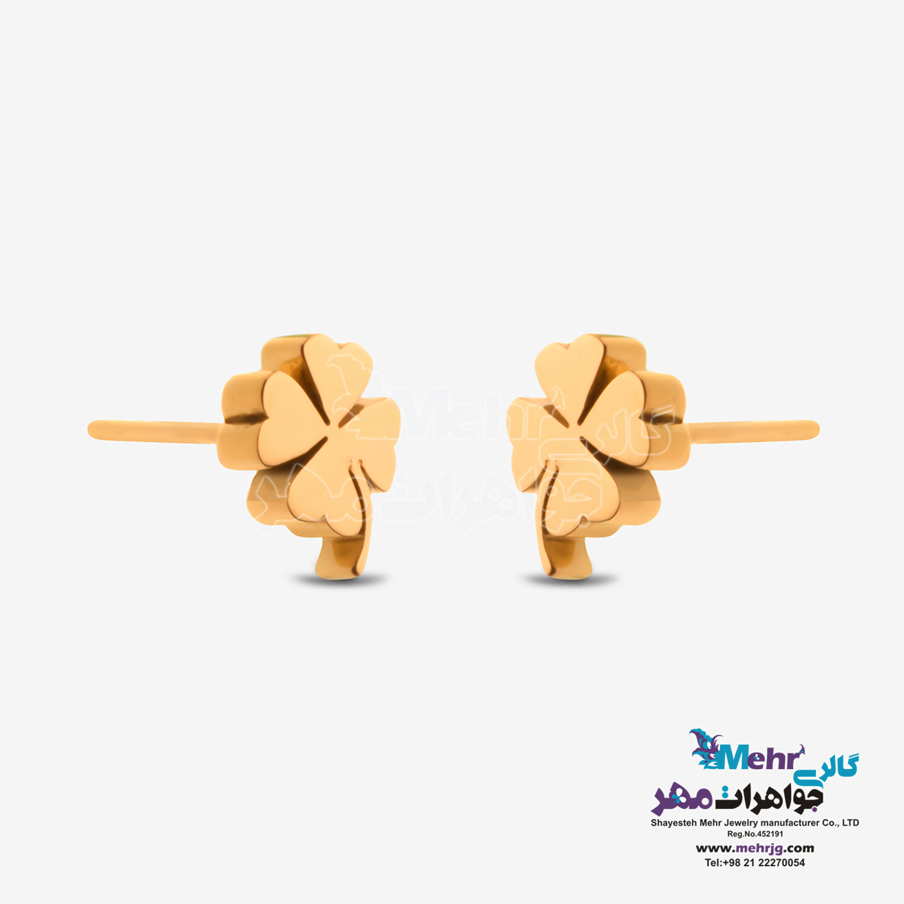 گوشواره طلا - طرح شبدر