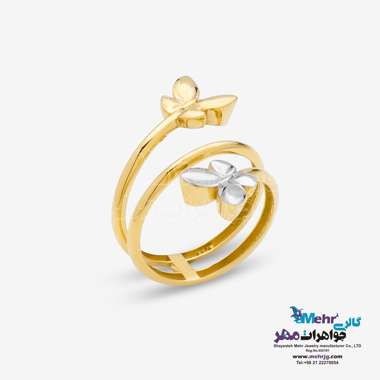 انگشتر طلا - طرح گل