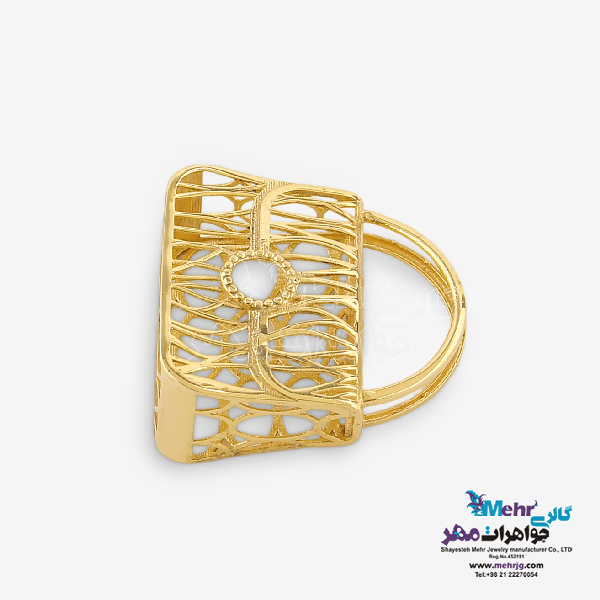 آویز طلا - طرح کیف