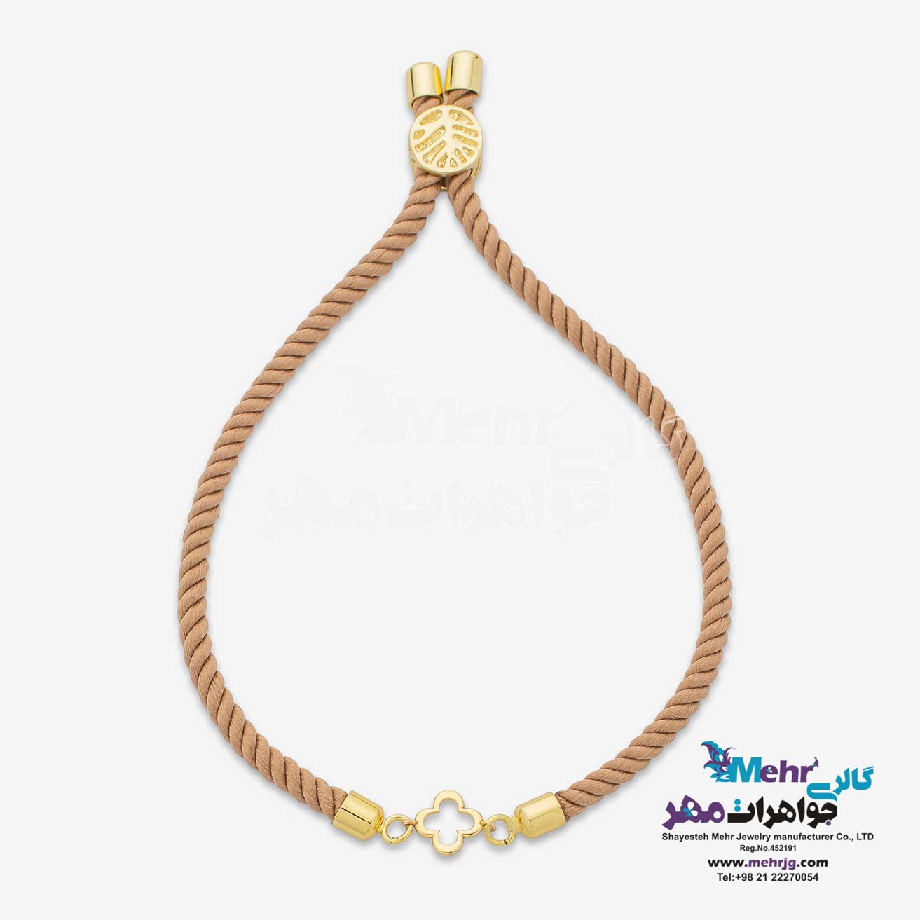 دستبند طلا و بافت - طرح ونکلیف
