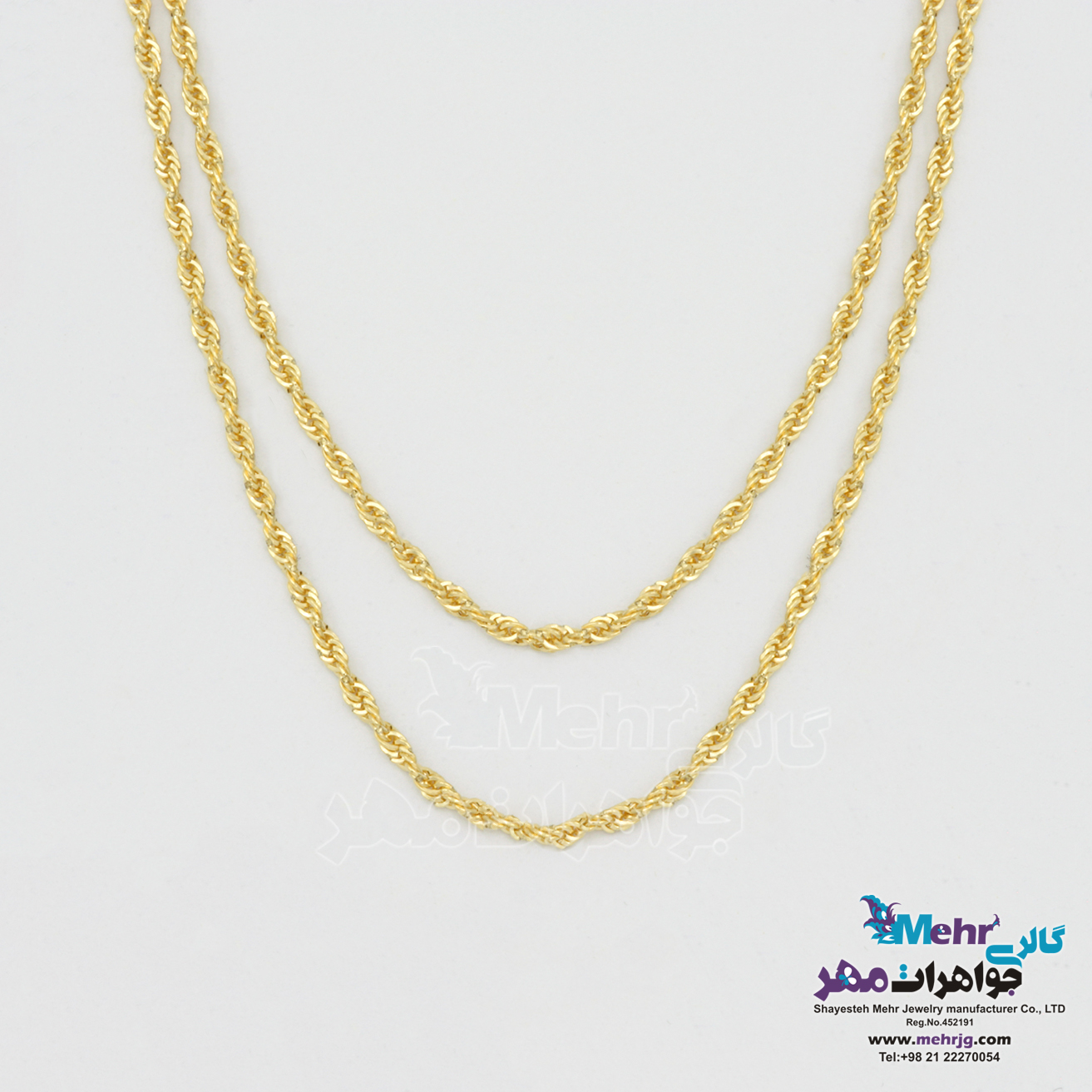 گردنبند طلا - طرح طنابی