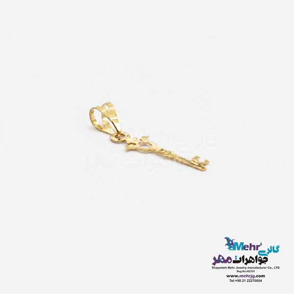 آویز طلا - طرح کلید