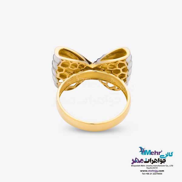 انگشتر طلا - طرح پاپیون