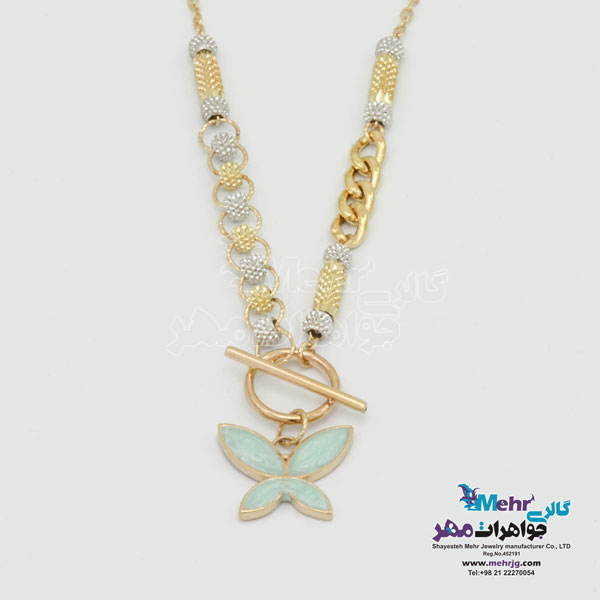 گردنبند طلا - طرح پروانه