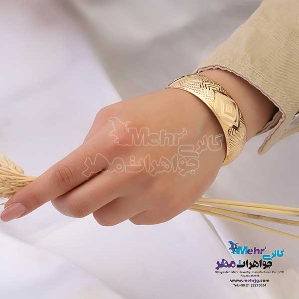 النگو طلا دست اول کم اجرت - طرح تراش سایز 2
