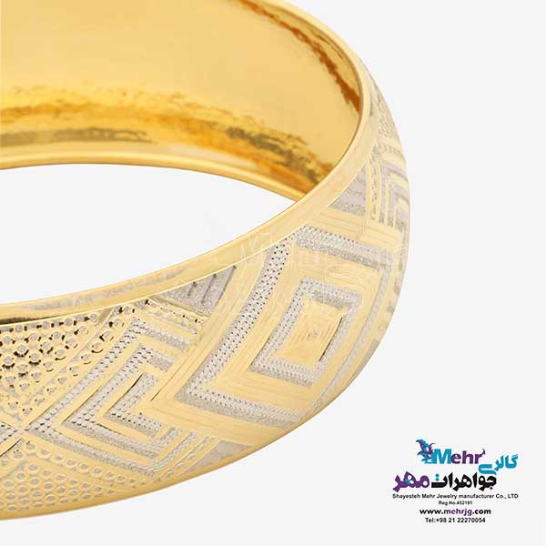 النگو طلا دست اول کم اجرت - طرح تراش سایز 2