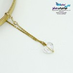 آویز ساعت طلا - سنگ سواروسکی قلب
