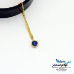 آویز ساعت طلا طرح سنگ کبود