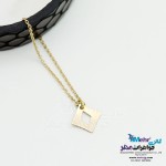 آویز ساعت طلا طرح هندسی - لوزی