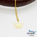 آویز ساعت طلا - طرح تاج