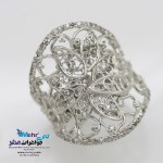انگشتر جواهر - طرح برگ و گل