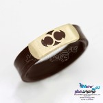 انگشتر طلا و چرم - طرح شنل