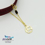 آویز ساعت طلا - طرح قلب و سبیل