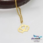 آویز ساعت طلا - طرح تاج