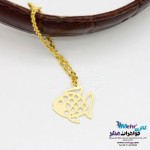 آویز ساعت طلا - طرح ماهی