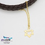 آویز ساعت طلا - طرح برگ