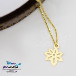 آویز ساعت طلا - طرح گل