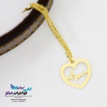 آویز ساعت طلا - طرح قلب