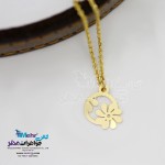 آویز ساعت طلا - طرح گل