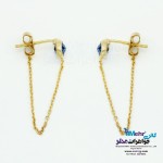 گوشواره طلا - طرح سنگ کبود