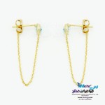 گوشواره طلا - طرح سنگ آبی
