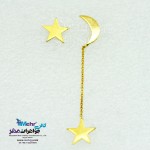 گوشواره طلا - طرح ماه و ستاره