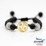 دستبند طلا و سنگ - طرح گل لاله