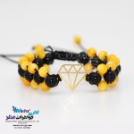 دستبند طلا و سنگ - طرح الماس