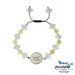 دستبند طلا و سنگ - طرح عشق