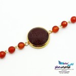 دستبند طلا و سنگ - سنگ عقیق