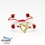 دستبند طلا و سنگ - طرح قلب