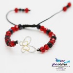 دستبند طلا و مهره - طرح پروانه