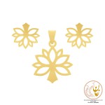 نیم ست طلا - آویز و گوشواره - طرح درخت