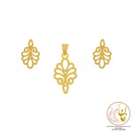 نیم ست طلا - آویز و گوشواره - طرح طاووس
