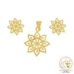 نیم ست طلا - آویز و گوشواره - طرح خورشید