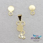 نیم ست طلا - آویز و گوشواره - طرح برمس