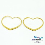 گوشواره حلقه ای طلا - طرح قلب