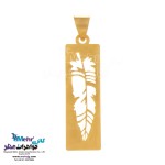 آویز طلا - طرح فسیل برگ