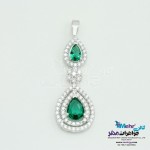 آویز طلا - طرح اشک و فلاور