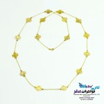 گردنبند رولباسی طلا - طرح شبدر چهار برگ