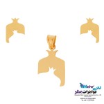نیم ست طلا - آویز و گوشواره - طرح انار