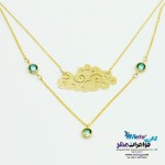 گردنبند طلا - طرح ابر و باران