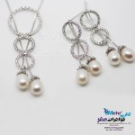 نیم ست طلا - گردنبند و گوشواره - طرح هندسی