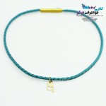 گردنبند طلا و چرم - طرح پرنده