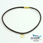 گردنبند طلا و چرم - طرح ون کلیف