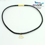 گردنبند طلا و چرم - طرح پازل قلب